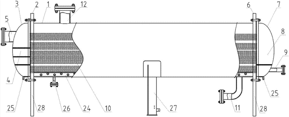 Evaporator suitable for steam waste heat type ORC power generation system