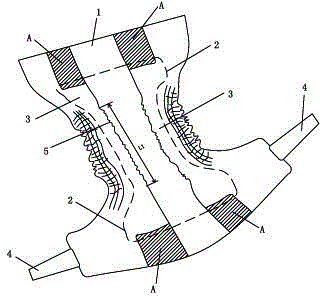 Paper diaper with front and back leak-proof three-dimensional enclosure