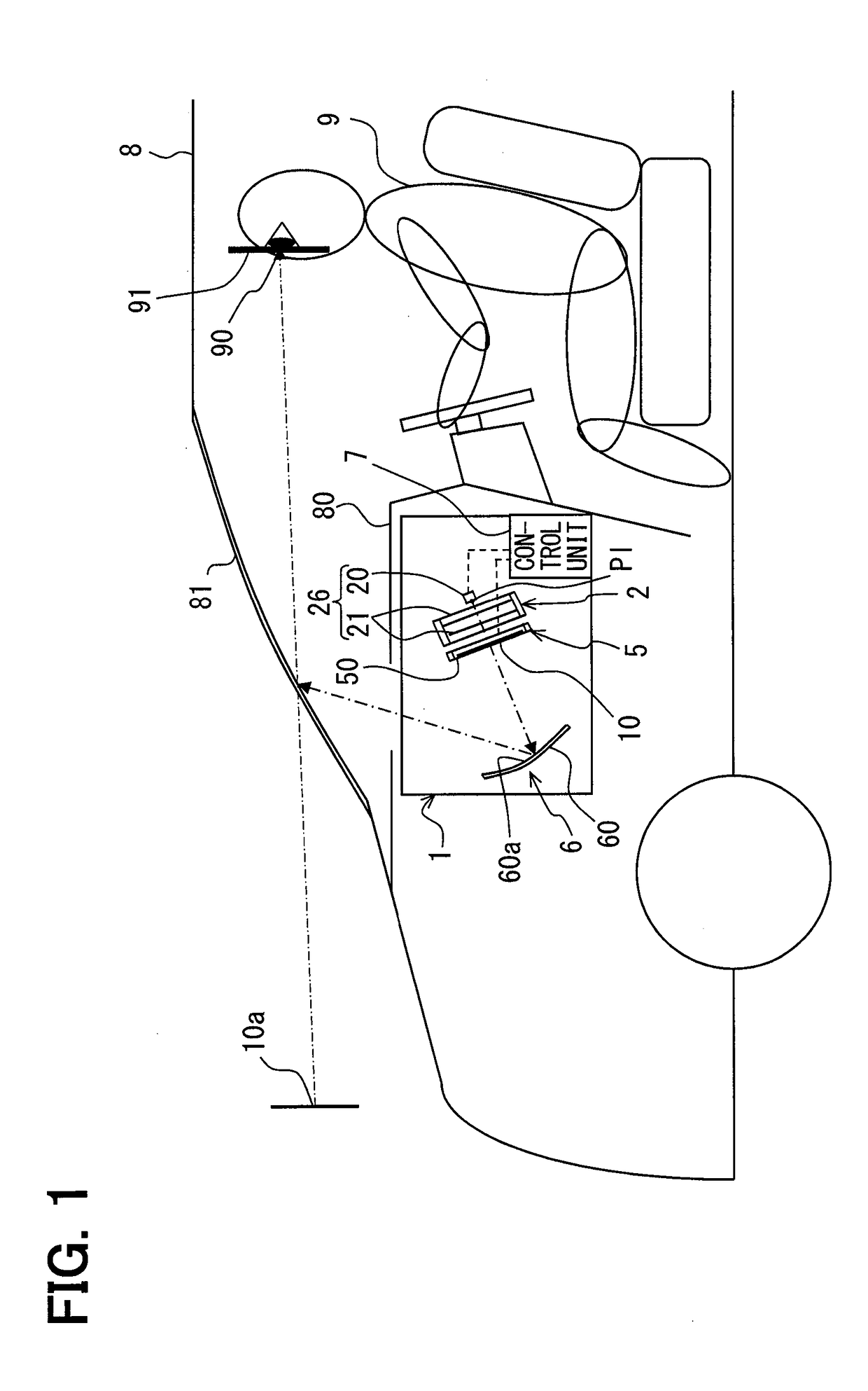 Head-up display device and illumination unit for head-up display device