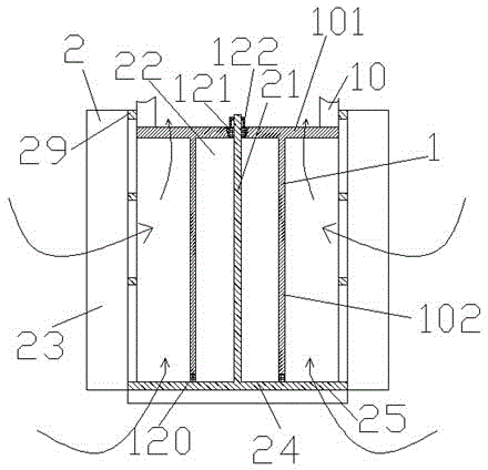 Water pumping device with buffered limited pipe section and sliding conical bearing