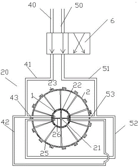 Water pumping device with buffered limited pipe section and sliding conical bearing