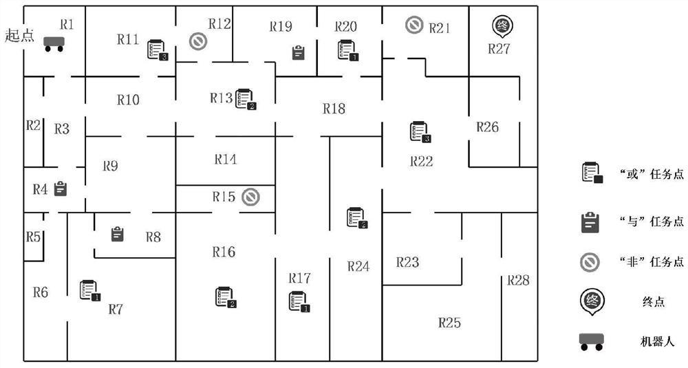 Robot optimal path planning method based on Boolean constraint