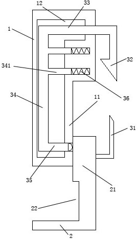 Locking and fastening type sucker rod anti-falling device