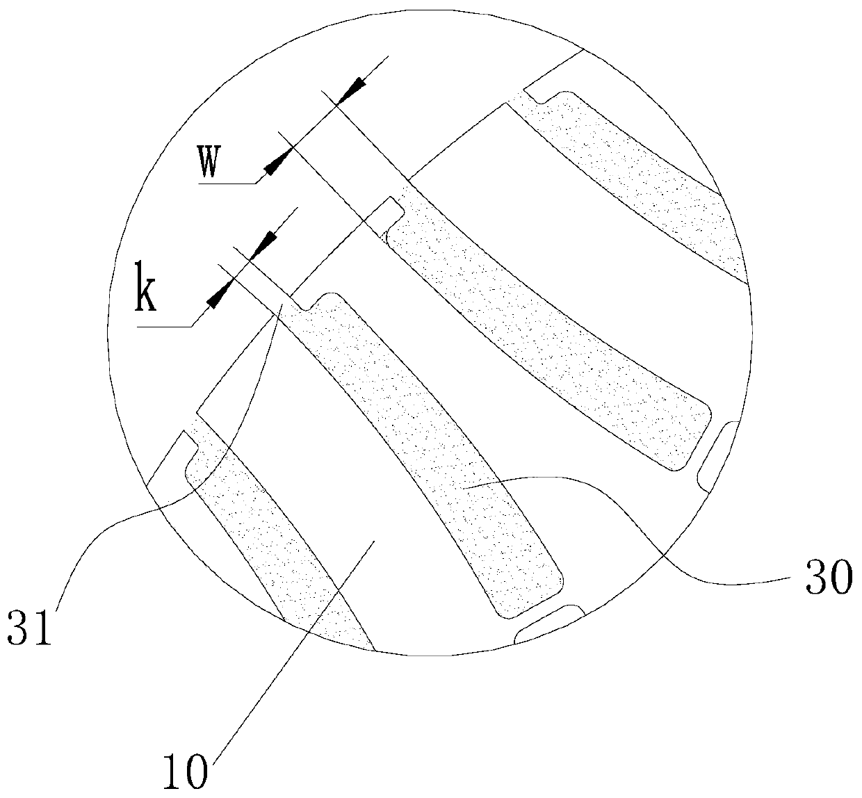 Synchronous reluctance motor rotor structure and motor with same