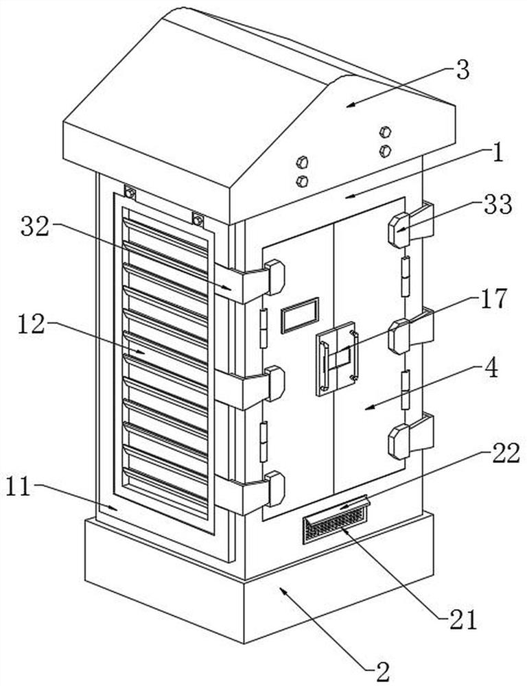 Outdoor anti-theft power distribution cabinet with waterproof function