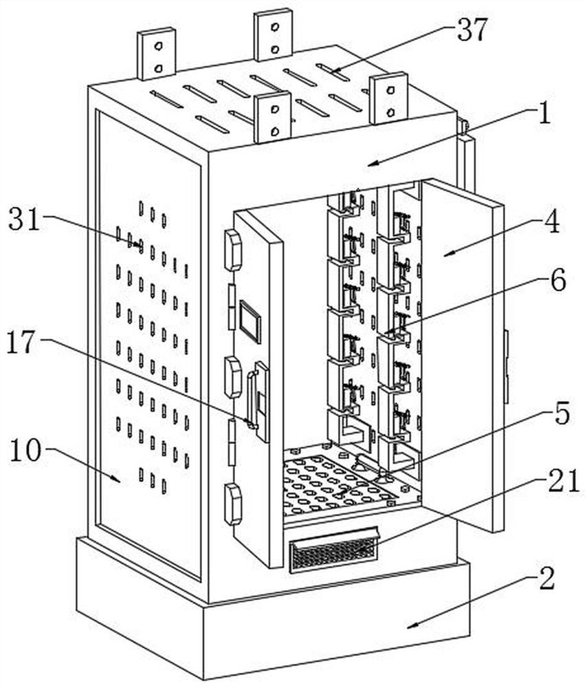 Outdoor anti-theft power distribution cabinet with waterproof function