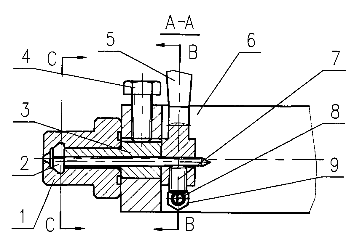 Small inner bore lathe grooving tool