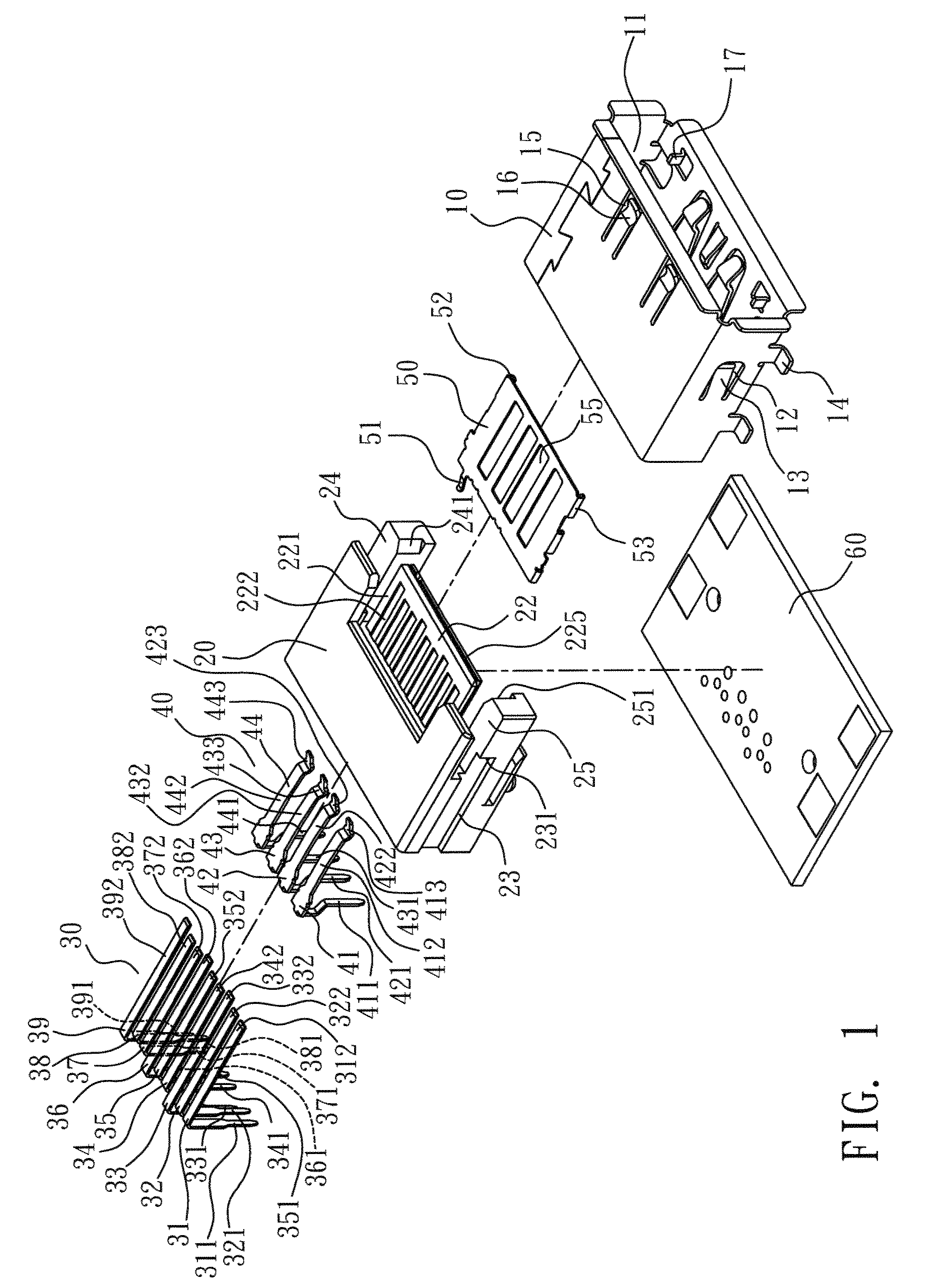 Electrical connector with first and second terminal assemblies