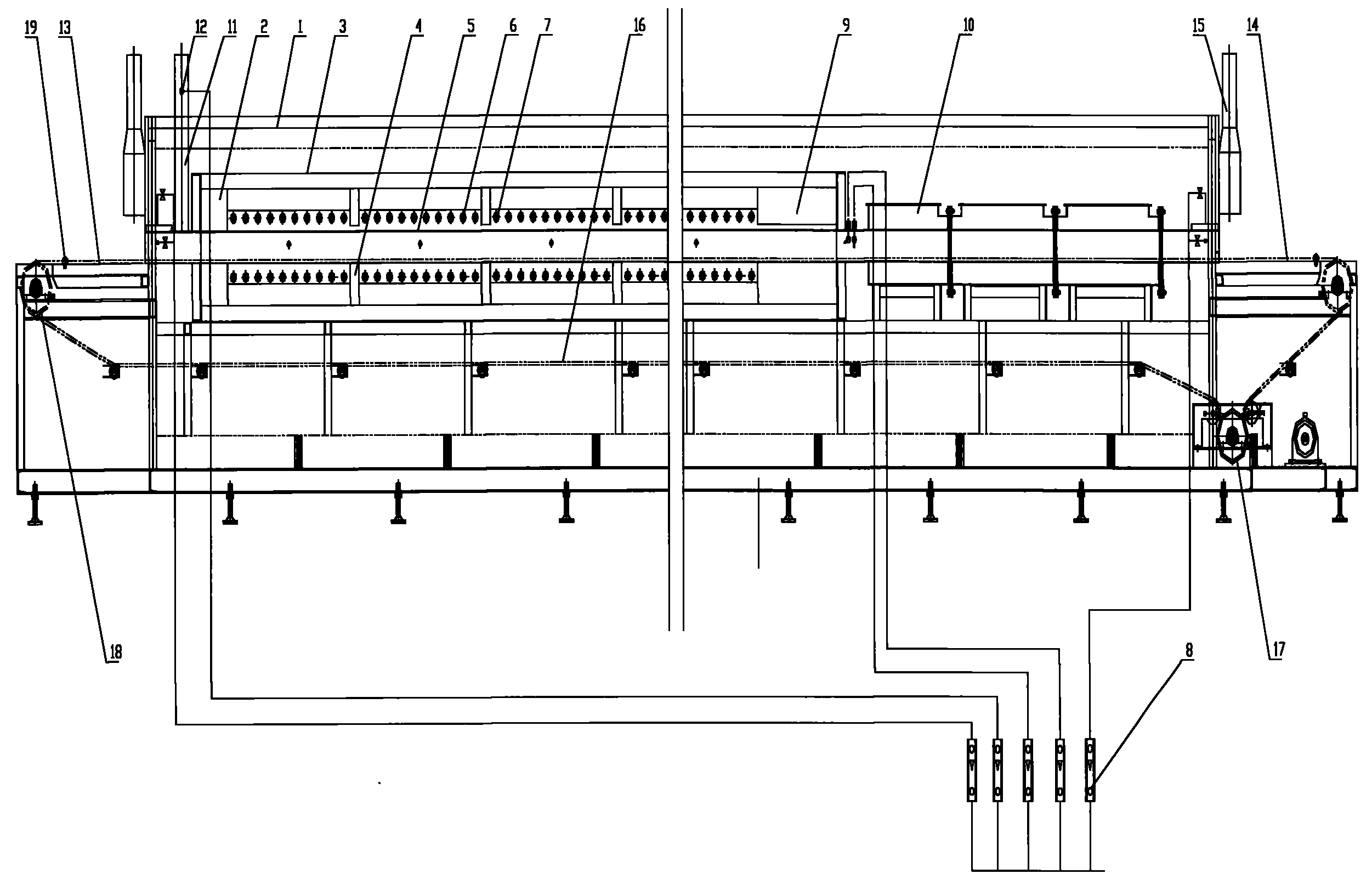 Tunnel mesh belt sintering furnace