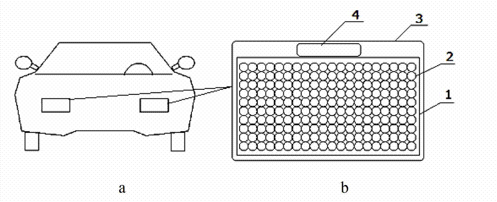 Active automobile headlamp capable of improving visibility in rain and snow