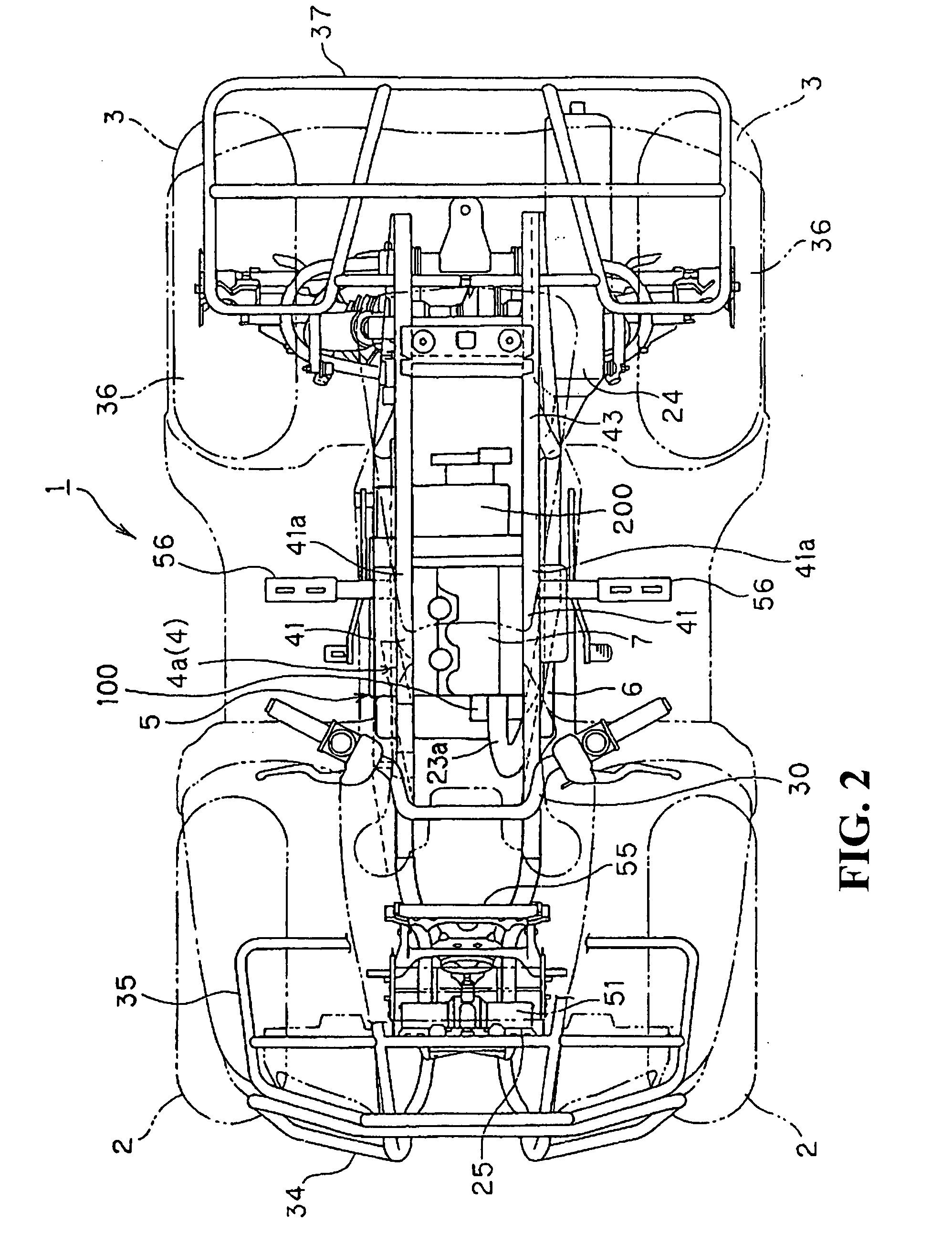 Engine arrangement structure of saddle-ride type vehicle