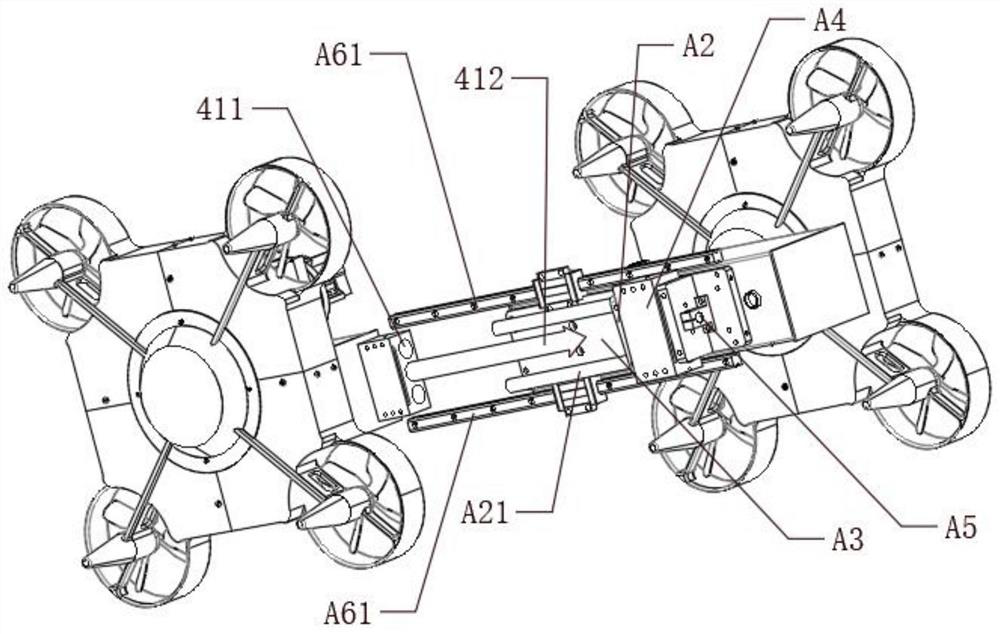 Fire-fighting unmanned aerial vehicle butt joint structure and using method