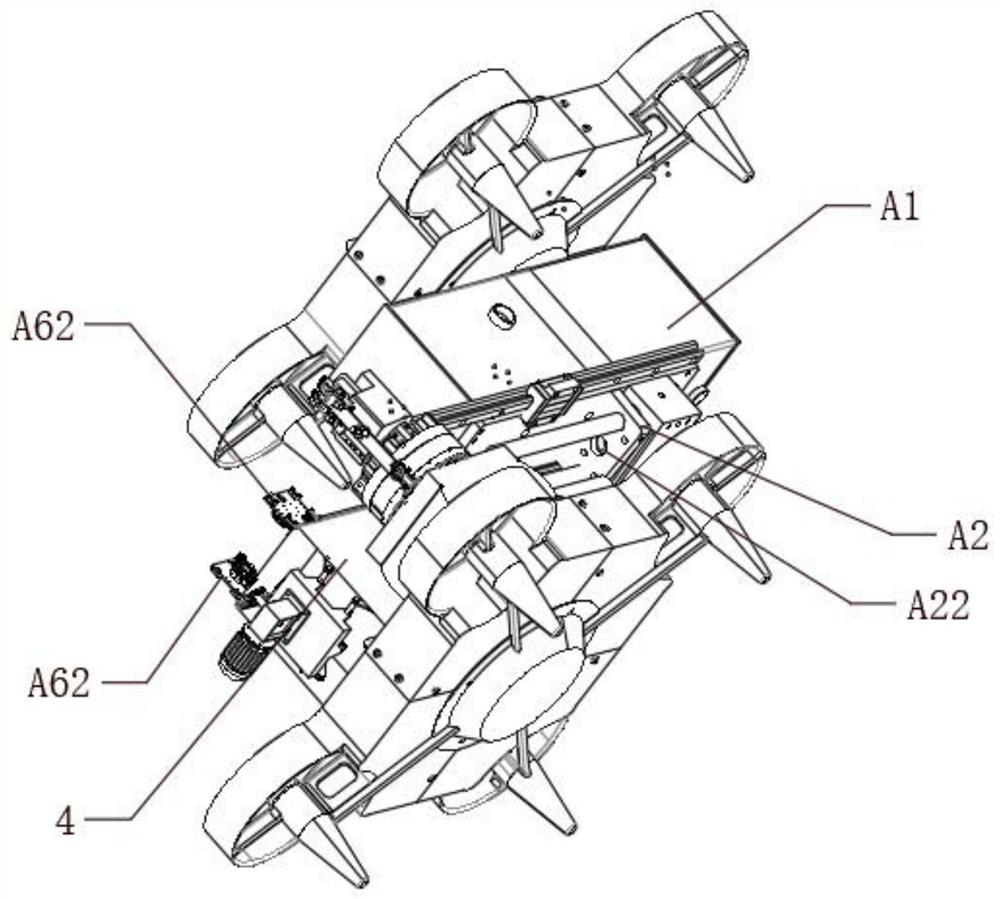 Fire-fighting unmanned aerial vehicle butt joint structure and using method