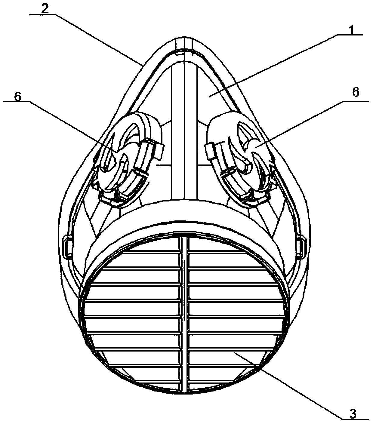 Air filter mask with built-in breathing valve and fan