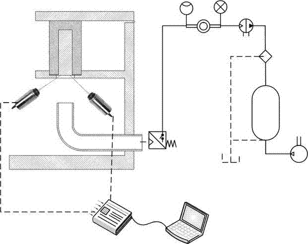 Device and method for measuring heat exchange coefficient of interface in gas quenching process