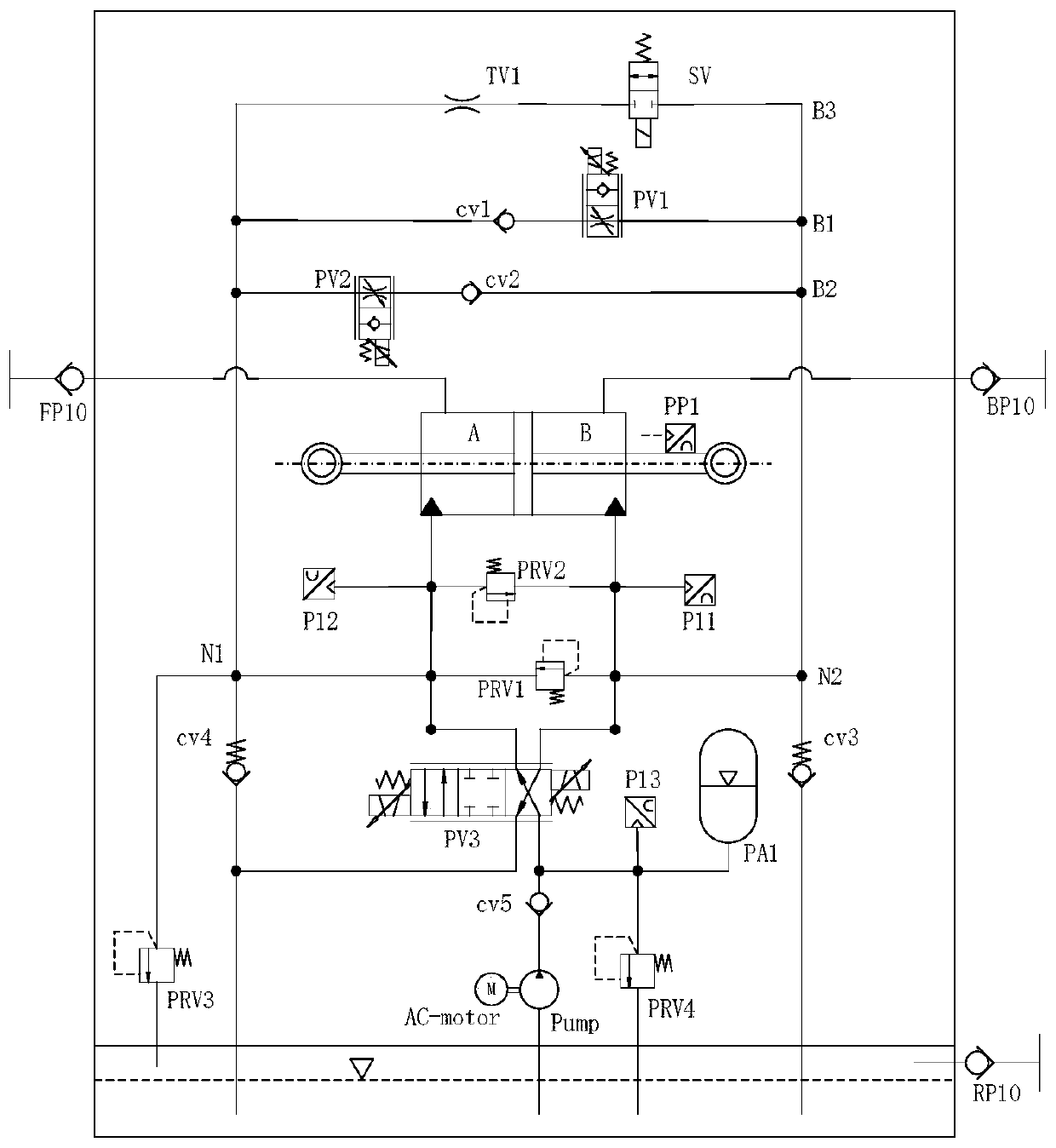 Active control serpentine shock absorber, vibration damping system and vehicle