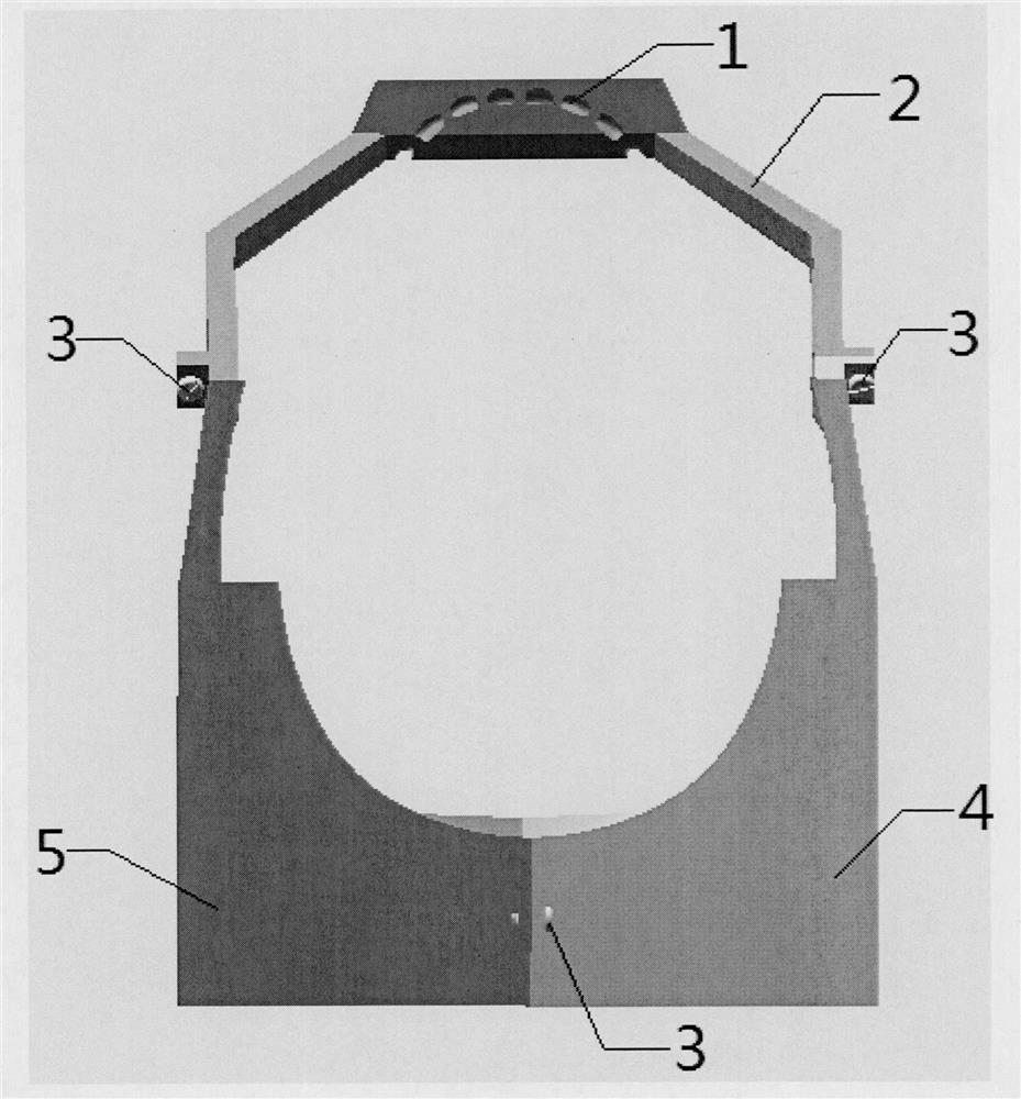 Skull front side face operation fixing device in craniocerebral surgery