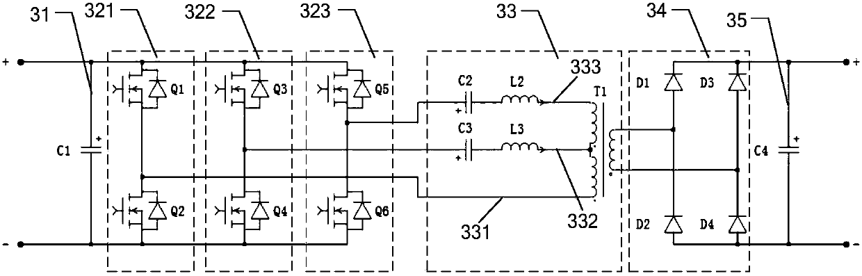 Vehicle-mounted charging device with wide-range output voltage