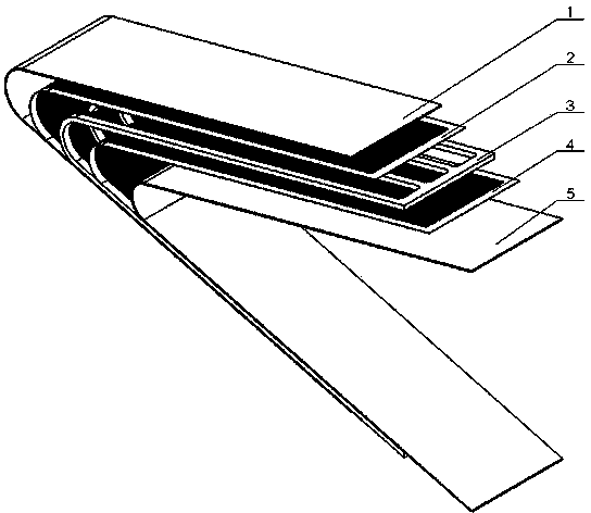 Plywood type front edge structure of flying machine