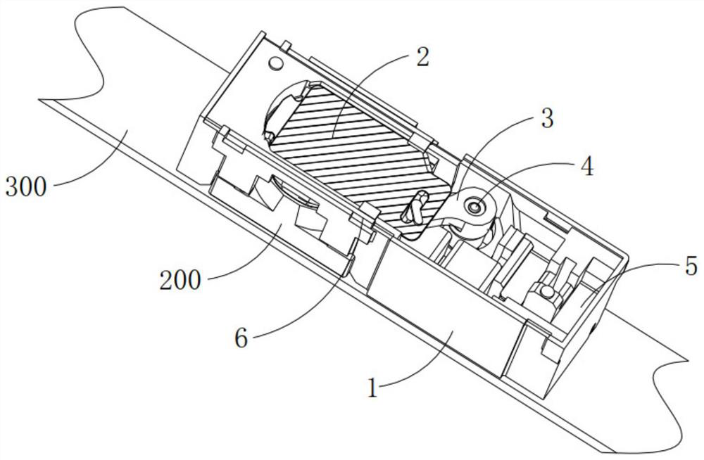 Bridge type contact power supply lens shielding element and electronic equipment