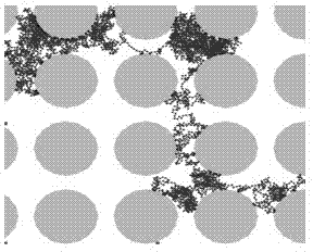 Simulation method based on random walking in limited space