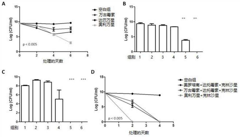 A pharmaceutical composition capable of resisting chronic infection and biofilm bacteria and its application