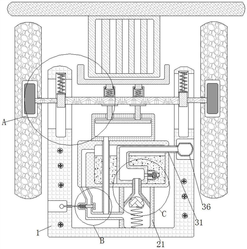 Hydraulic retractable electromechanical equipment auxiliary moving component