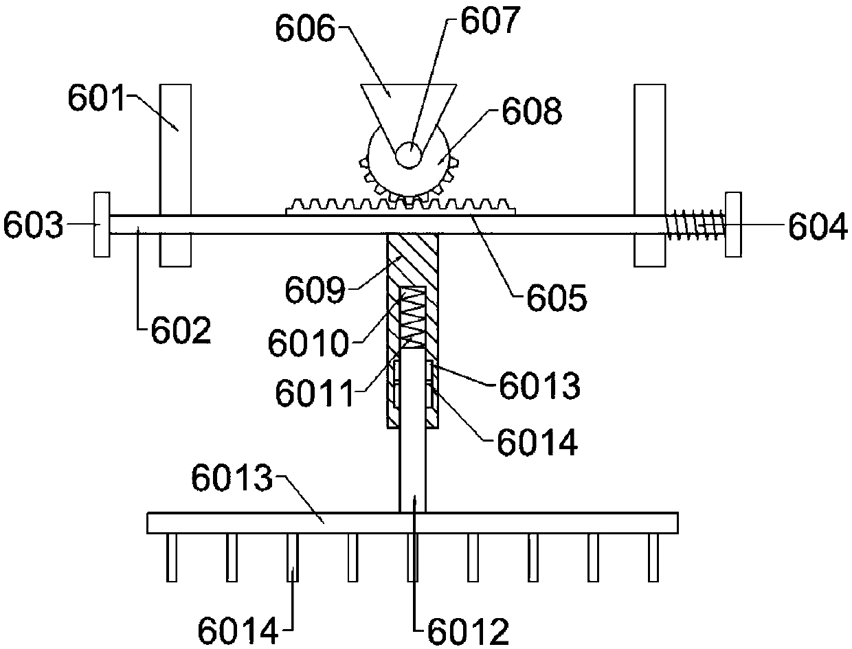 Particle material screening device for industrial production based on half-gear driving principle