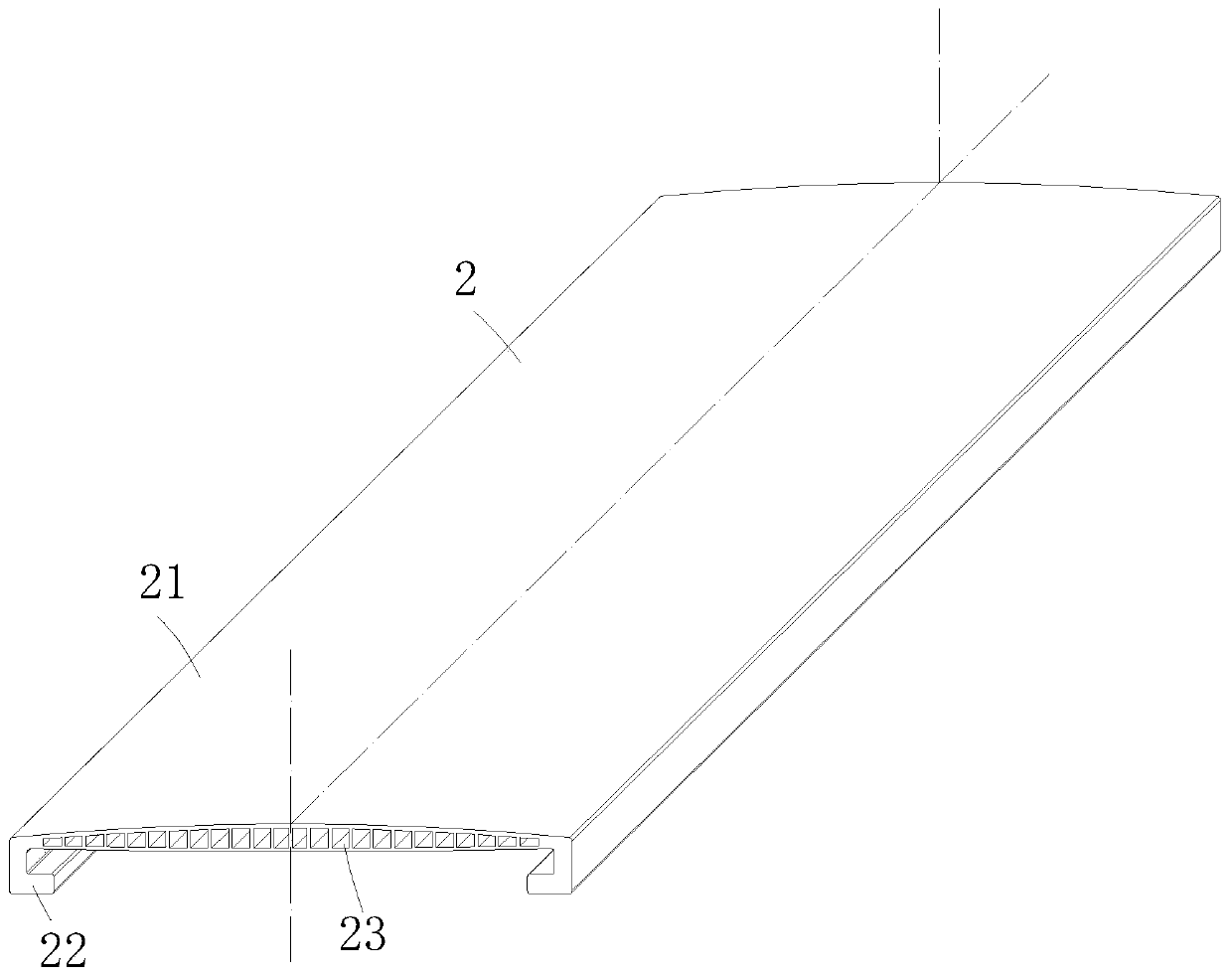 Novel high-molecular alloy plastic hollow cable bridge