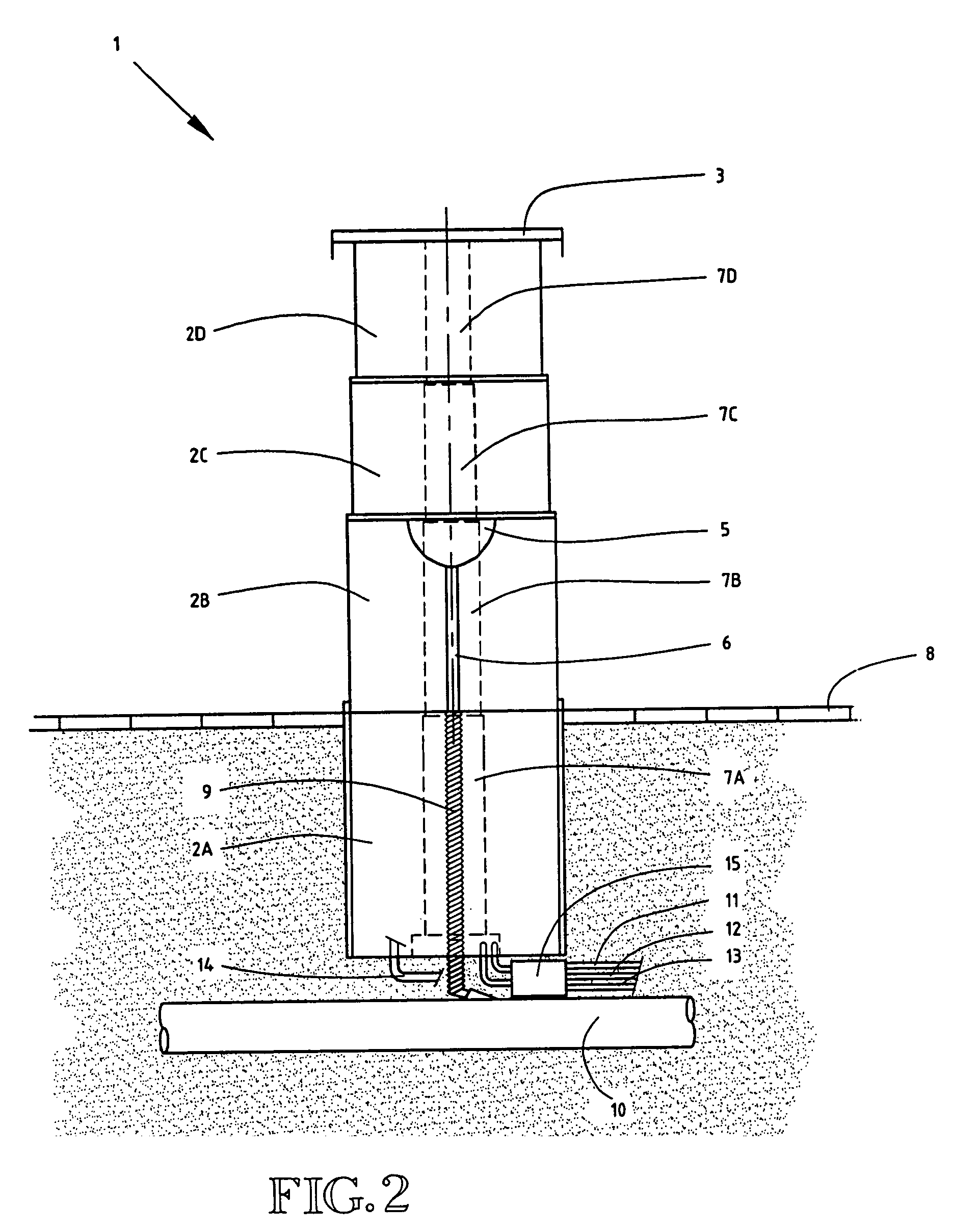 Submergible public sanitary device