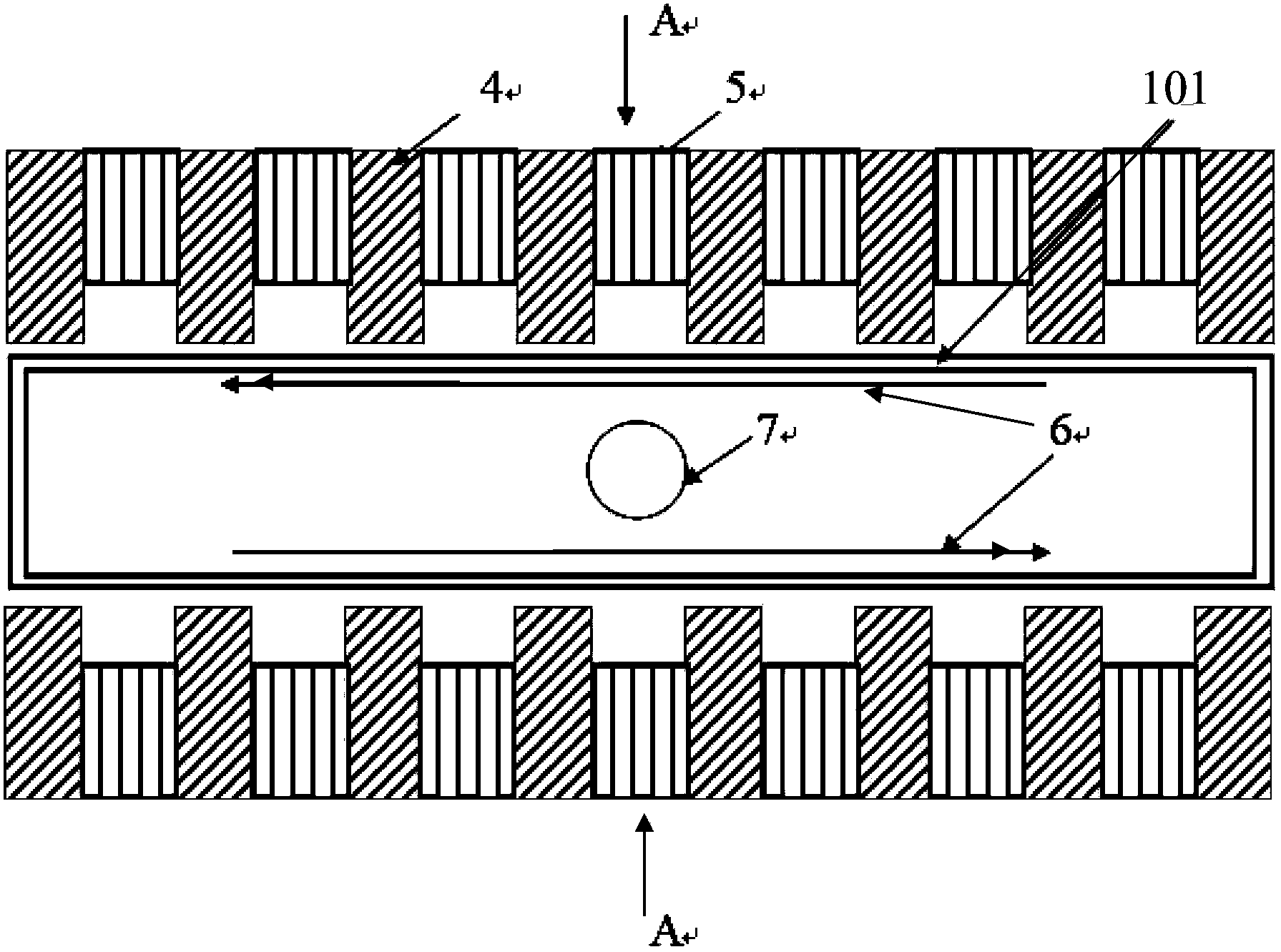 Electromagnetic sensor of electromagnetic stirring device of slab continuous-casting crystallizer