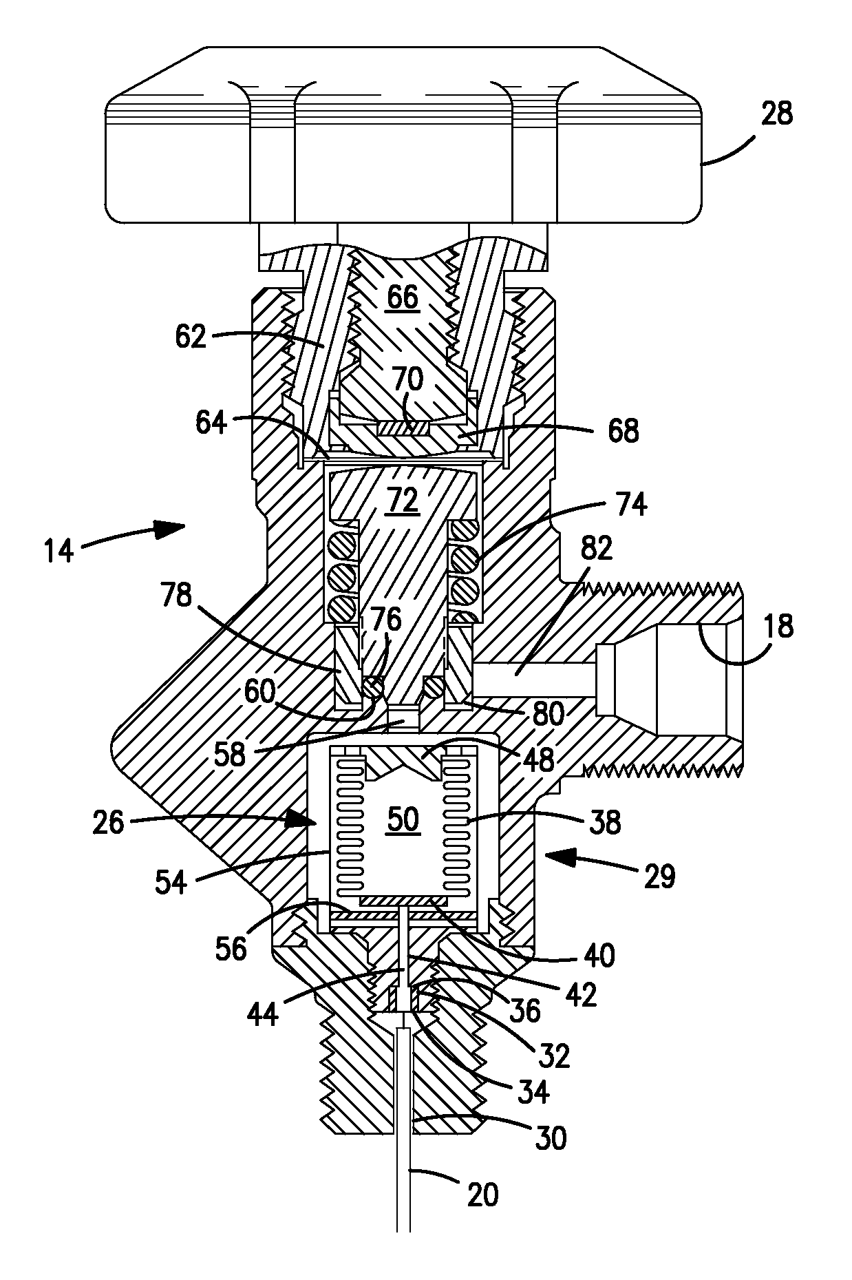 Vacuum actuated valve for high capacity storage and delivery systems