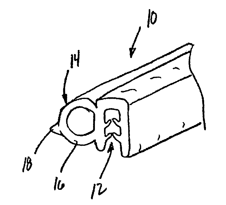 Thermoplastic vehicle weather stripping