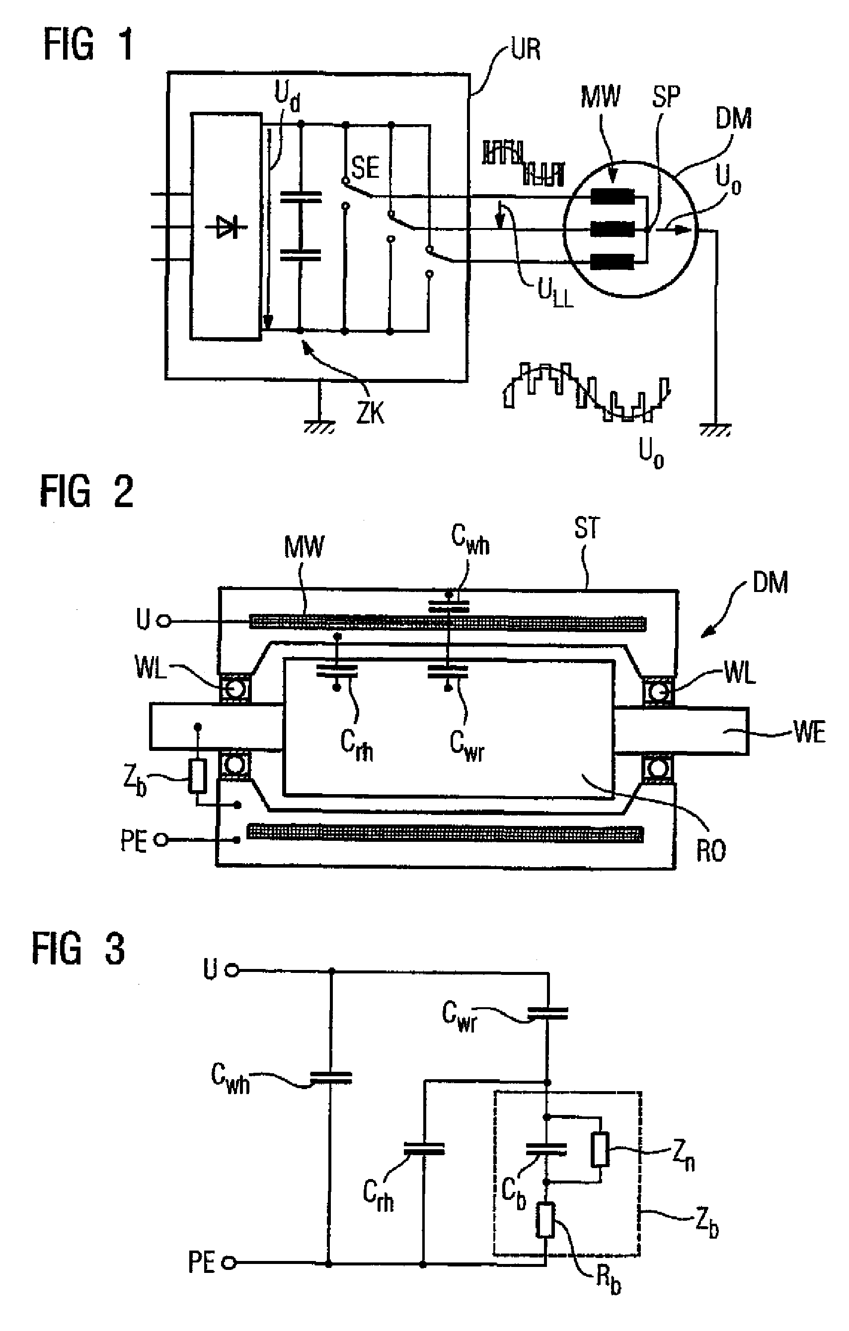 Compensation method and apparatus for preventing damaging bearing currents in an electrical machine