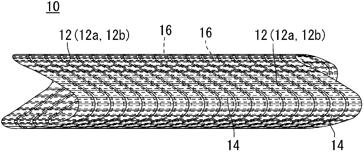 Repair material for conduit of living body