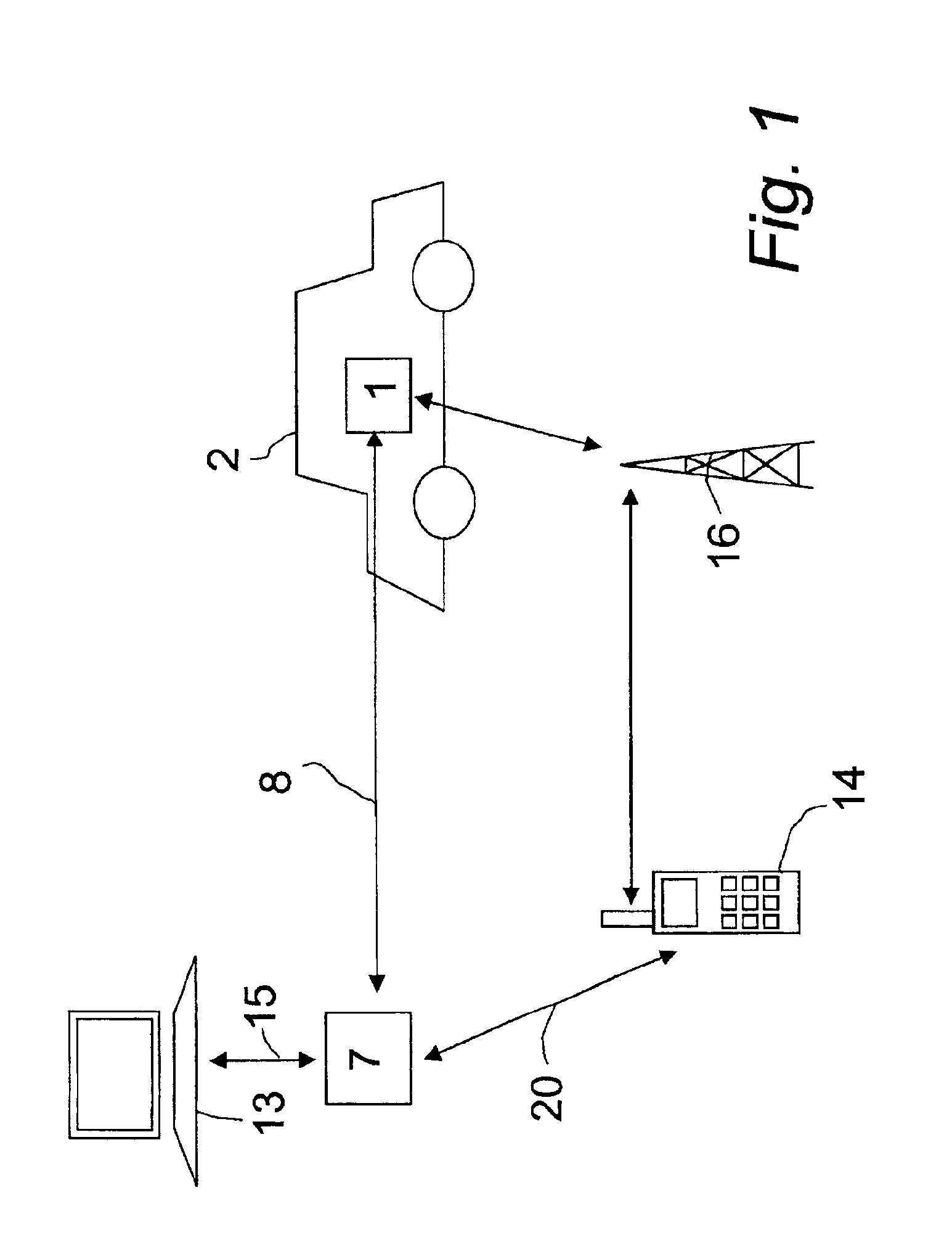 Remote communication system for use with a vehicle