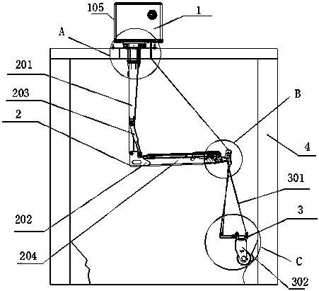 Cement silo clearing device and silo clearing method