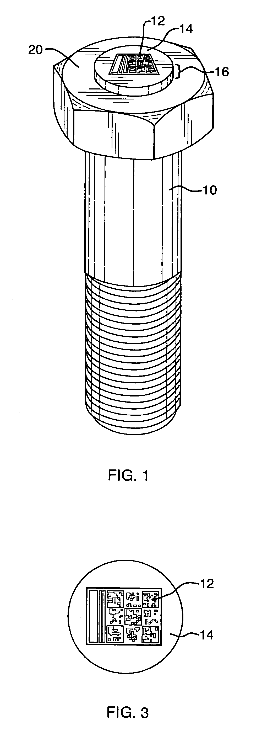 Load indicating member with identifying element