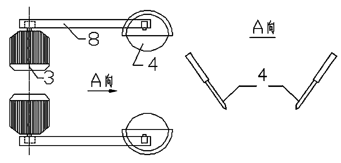 Automatic cutting device for anode rods