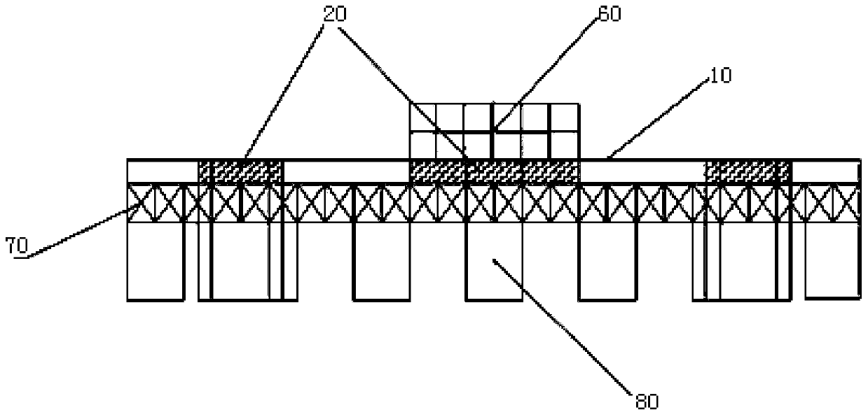 Offshore ultra-large floating body using combined power supply system