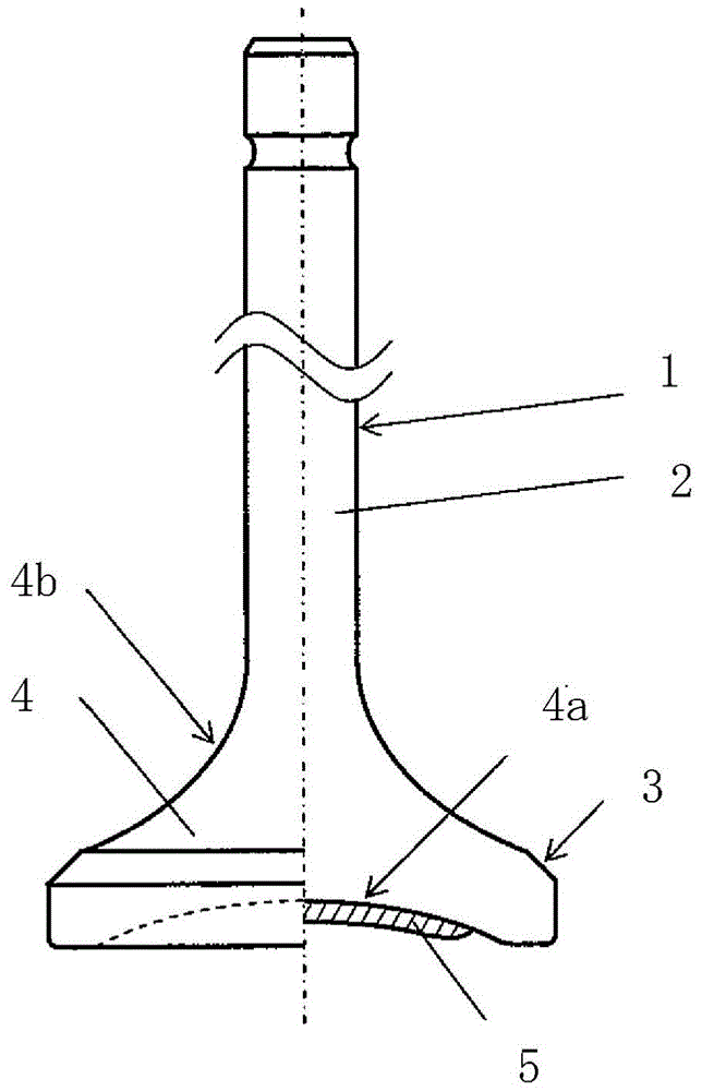 A poppet valve with a surface-modified surface of the valve head using a ni-cr-co-based alloy with high-temperature corrosion resistance