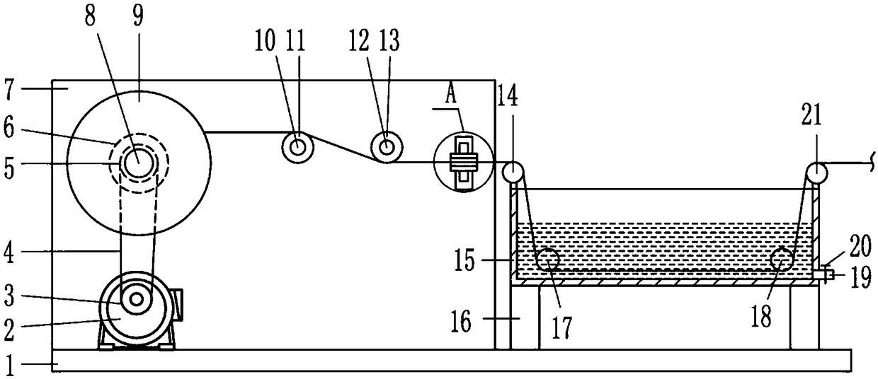 Cable cleaning type coiling machine