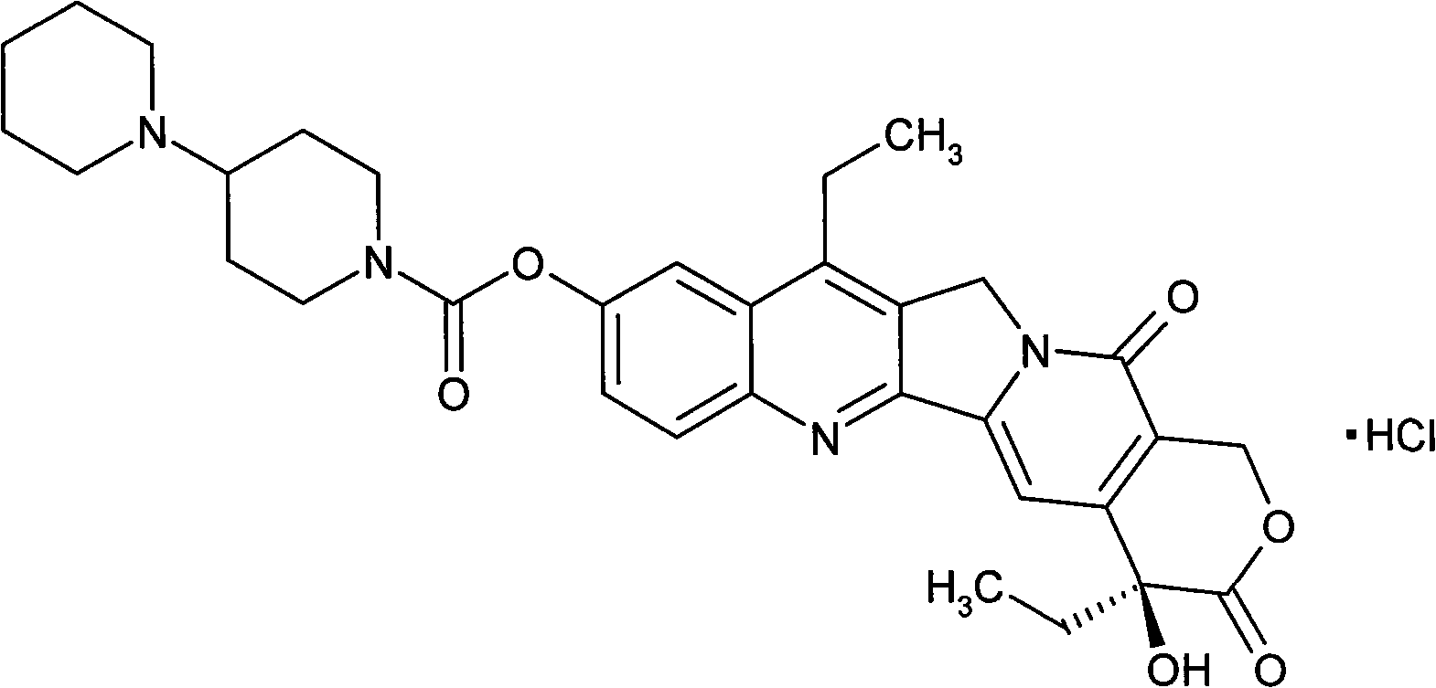 Novel crystal system of irinotecan hydrochloride and preparation method thereof