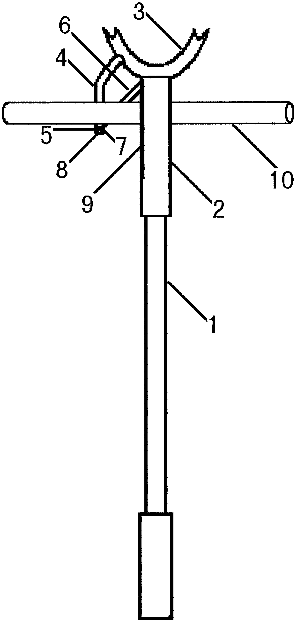 Clothes hooking preventing structure of hook of clothes support rod