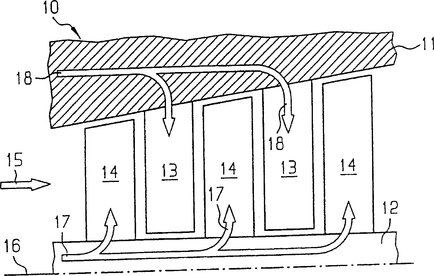 Cooling system for turbine blade