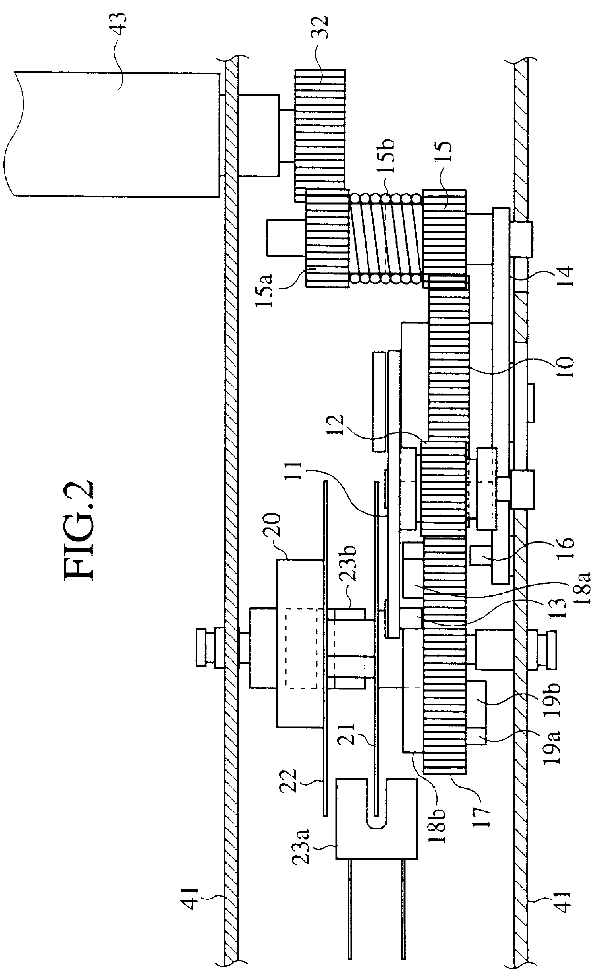 Thermal printer with a mode changing gear