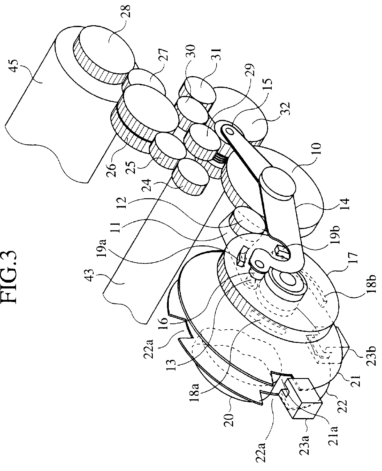 Thermal printer with a mode changing gear