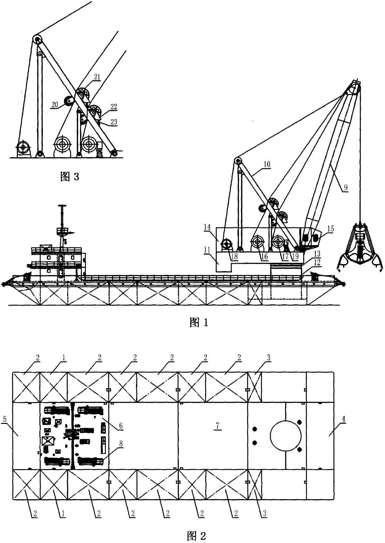 Electrical drive grab dredger