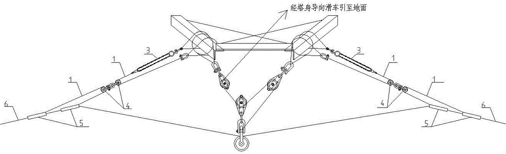 Large-span disassembly method of transmission circuit over navigable water level