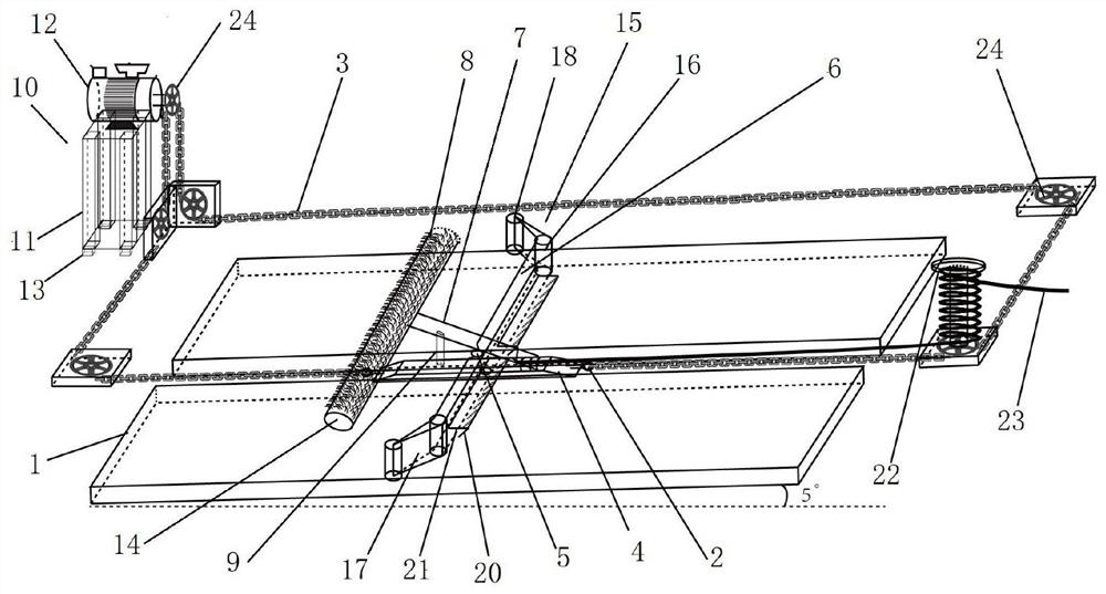 Full-automatic dung cleaning device for intelligently driving dairy cows